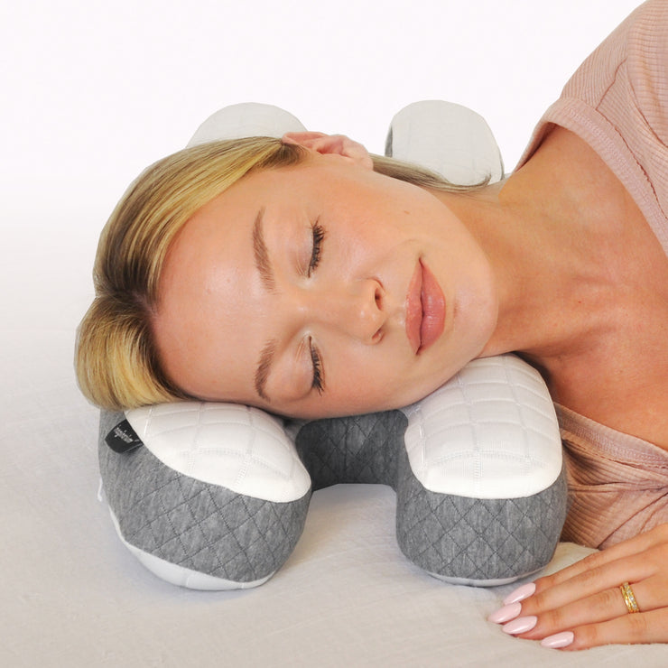 Wondertech® Ergonomic Memory Foam Facial Pressure Relief Beauty Pillow with Cooling Cover