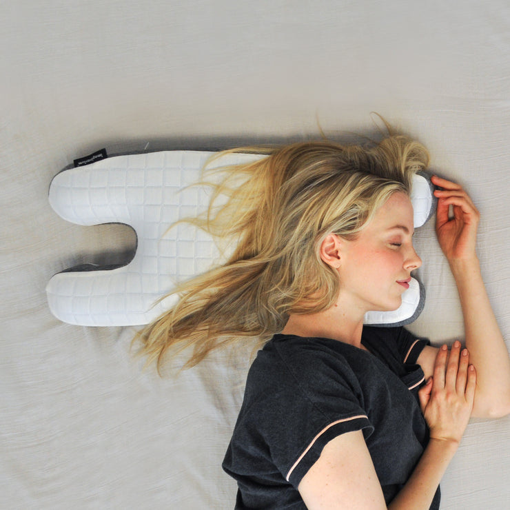 Wondertech® Ergonomic Memory Foam Facial Pressure Relief Beauty Pillow with Cooling Cover