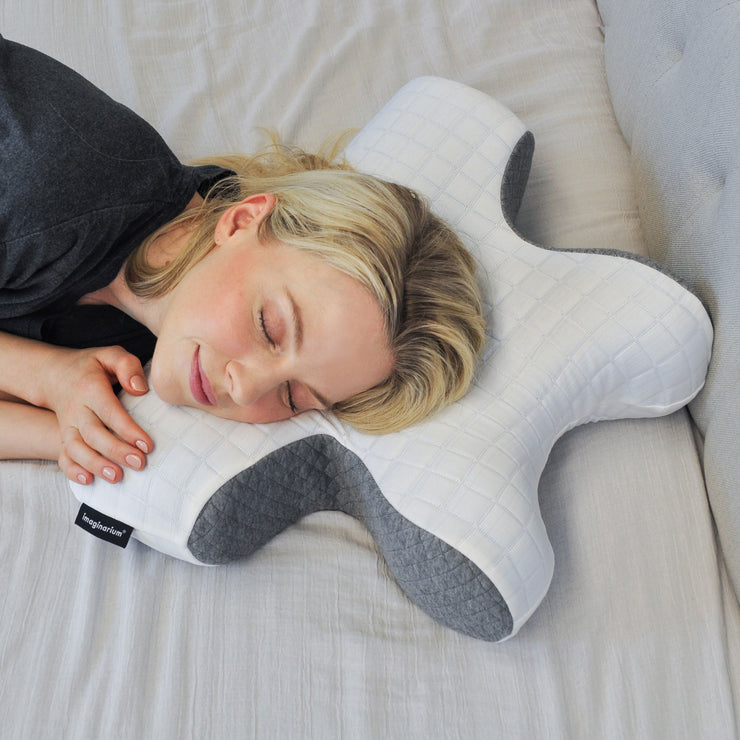 Wondertech® Ergonomic Multi-Positional Memory Foam Neck Support Pillow with Cooling Cover
