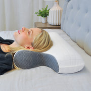 Wondertech® Ergonomic Multi-Positional Memory Foam Neck Support Pillow with Cooling Cover