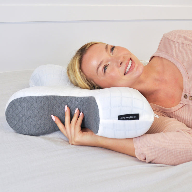 Wondertech® Ergonomic Multi-Positional Memory Foam Neck Support Pillow with Cooling Cover